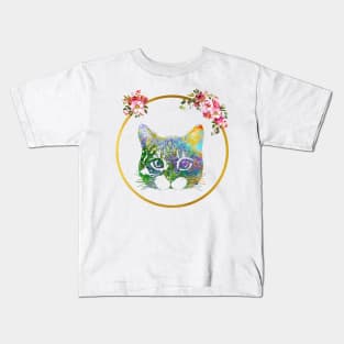 Peeking cat Kids T-Shirt